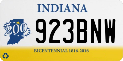 IN license plate 923BNW
