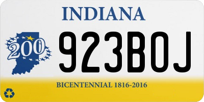 IN license plate 923BOJ