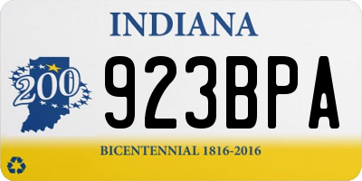 IN license plate 923BPA