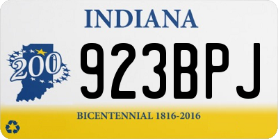 IN license plate 923BPJ