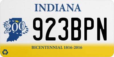 IN license plate 923BPN