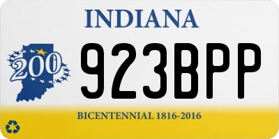 IN license plate 923BPP