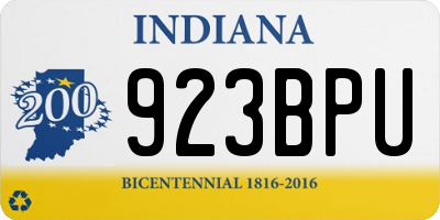 IN license plate 923BPU