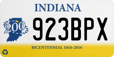 IN license plate 923BPX