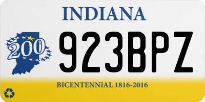 IN license plate 923BPZ