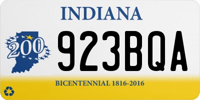 IN license plate 923BQA