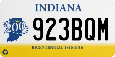 IN license plate 923BQM