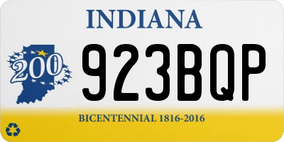 IN license plate 923BQP