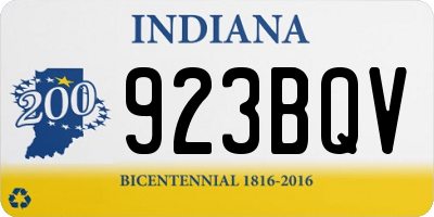 IN license plate 923BQV