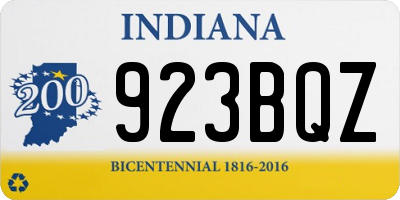 IN license plate 923BQZ