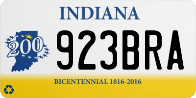 IN license plate 923BRA