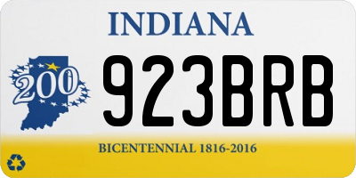 IN license plate 923BRB