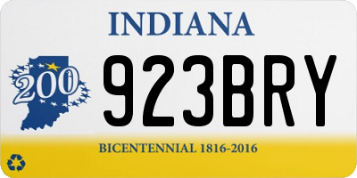 IN license plate 923BRY