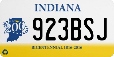 IN license plate 923BSJ
