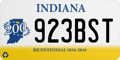IN license plate 923BST