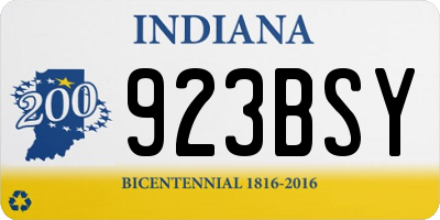 IN license plate 923BSY