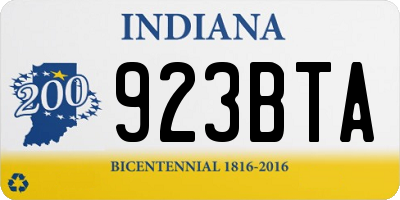 IN license plate 923BTA