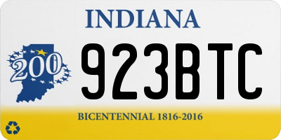 IN license plate 923BTC
