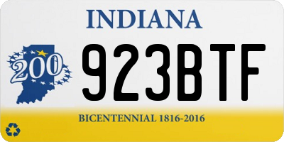 IN license plate 923BTF