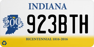 IN license plate 923BTH
