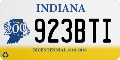 IN license plate 923BTI