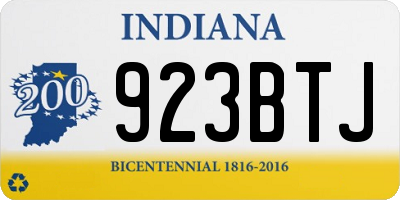IN license plate 923BTJ