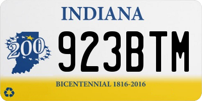 IN license plate 923BTM