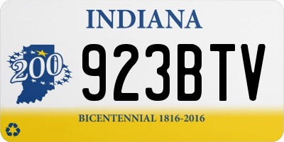 IN license plate 923BTV