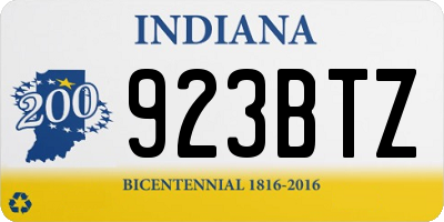 IN license plate 923BTZ
