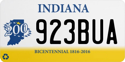 IN license plate 923BUA