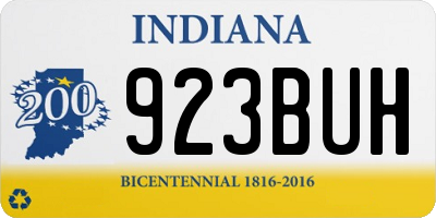 IN license plate 923BUH