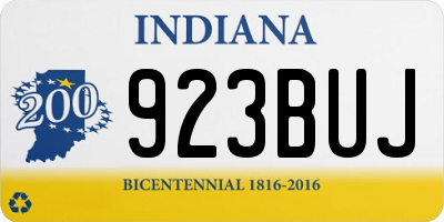 IN license plate 923BUJ