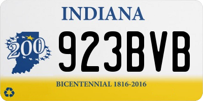 IN license plate 923BVB