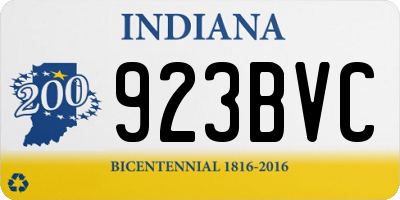 IN license plate 923BVC