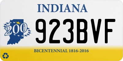 IN license plate 923BVF