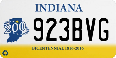 IN license plate 923BVG