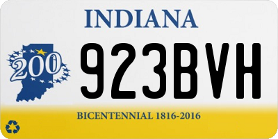 IN license plate 923BVH