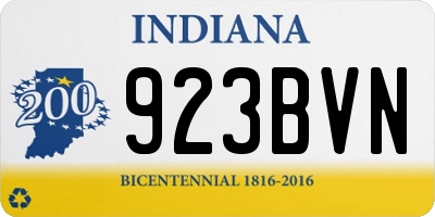 IN license plate 923BVN