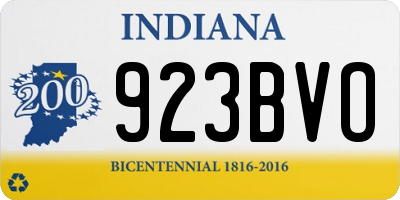 IN license plate 923BVO