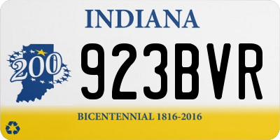 IN license plate 923BVR