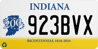 IN license plate 923BVX