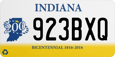IN license plate 923BXQ