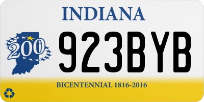 IN license plate 923BYB