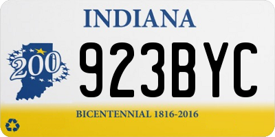 IN license plate 923BYC