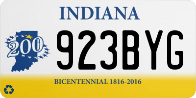 IN license plate 923BYG