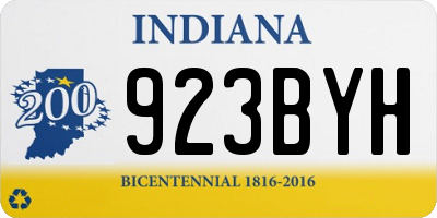 IN license plate 923BYH