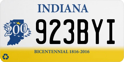 IN license plate 923BYI