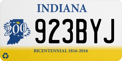 IN license plate 923BYJ