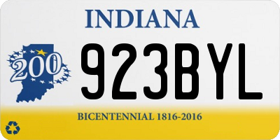 IN license plate 923BYL
