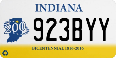IN license plate 923BYY
